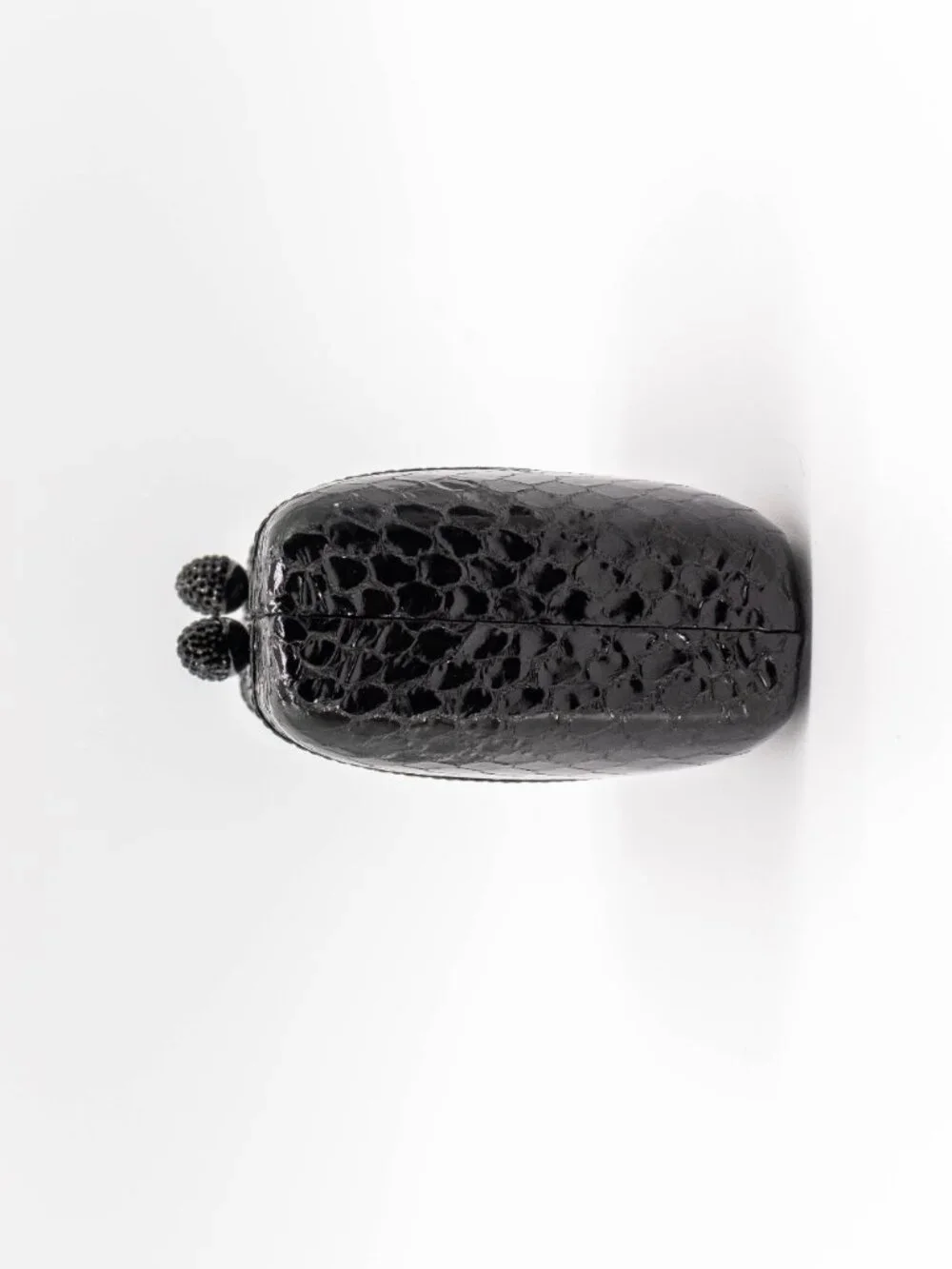 KOTUR Espey Black Snakeskin Box Clutch